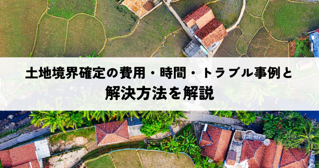 土地境界確定の費用・時間・トラブル事例と解決方法を解説